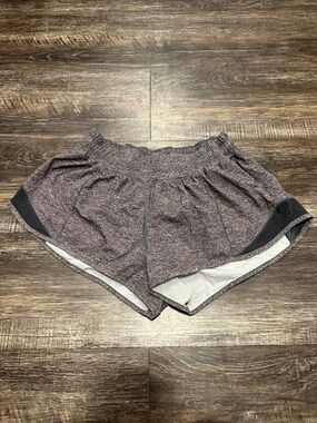 lululemon athletica Women's Heathered Plum Athletic Shorts with Black Accents